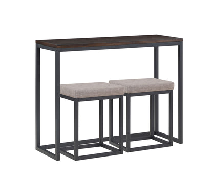 Yukon - 3 Piece Counter Bar Set - Dark Brown - Hornell Furniture Outlet