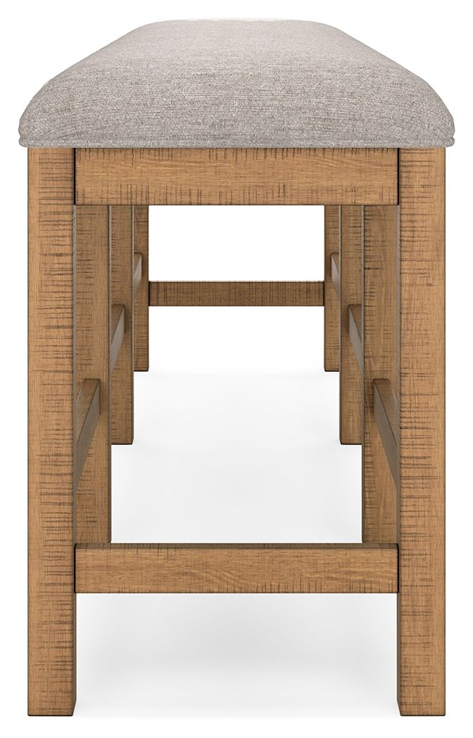 Havonplane - Brown - XL Counter Height Upholstered Dining Bench - Hornell Furniture Outlet