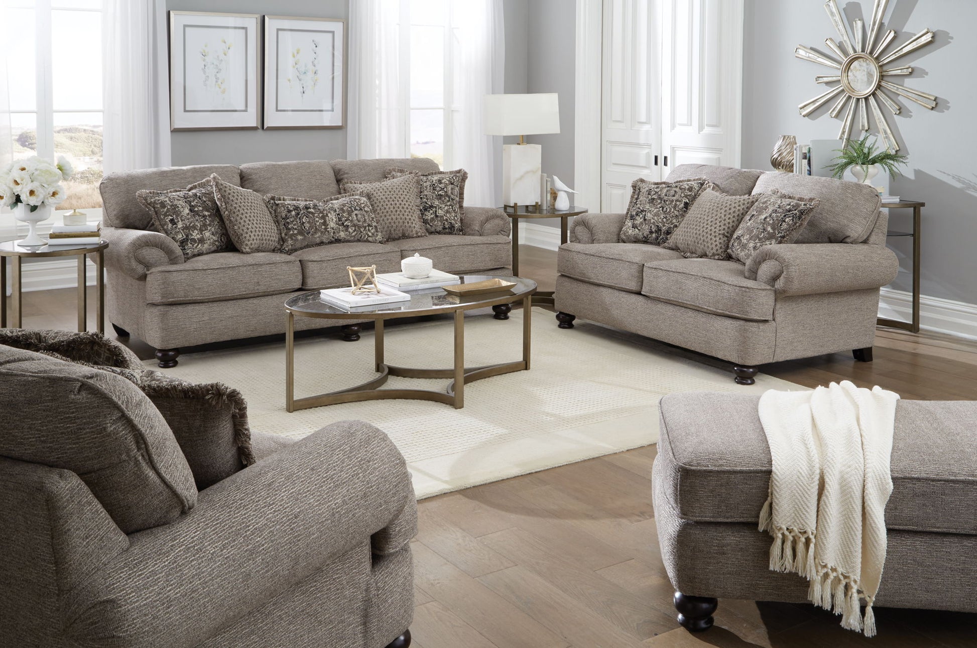 Freemont - Chair And a Half - Pewter - Hornell Furniture Outlet