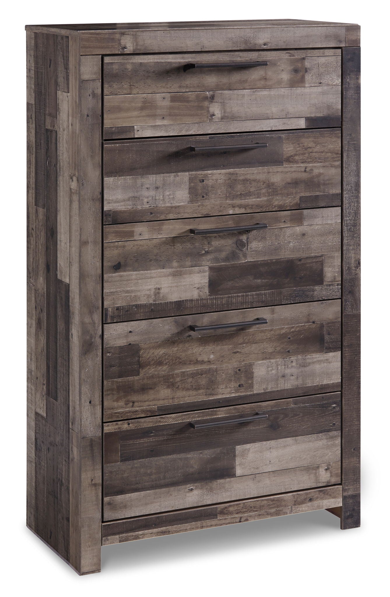 Derekson - Five Drawer Chest - Multi Gray - Hornell Furniture Outlet