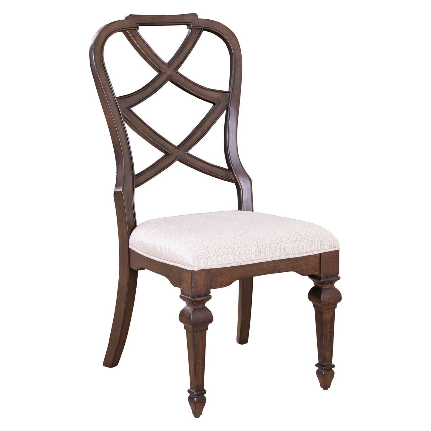Provence Park - Wood Back Side Chair (RTA) - Brown - Hornell Furniture Outlet