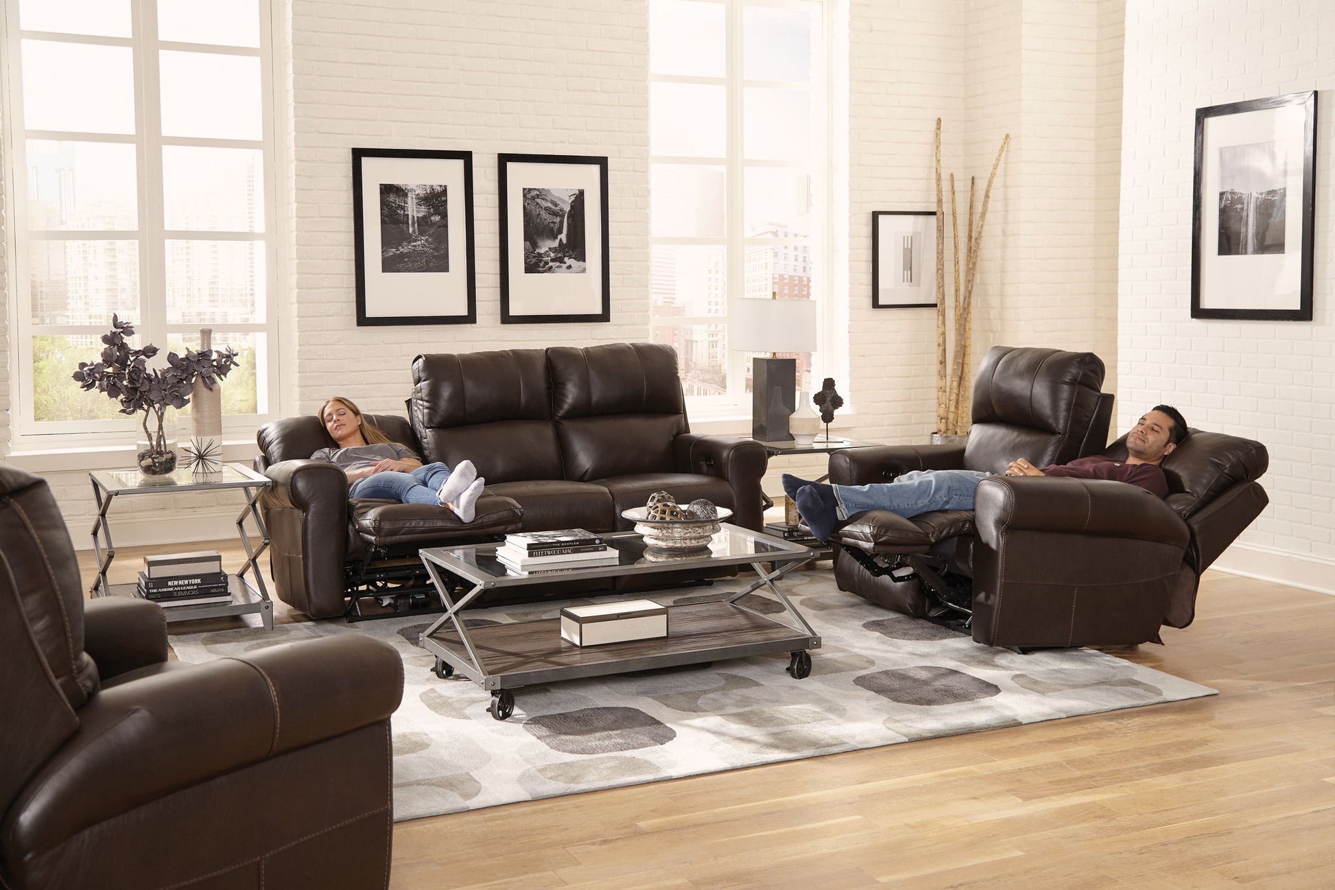 Torretta - Power Lay Flat Reclining Loveseat - Hornell Furniture Outlet
