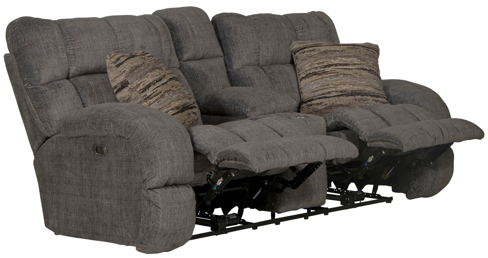Ashland - Power Lay Flat Reclining Console Loveseat - Hornell Furniture Outlet