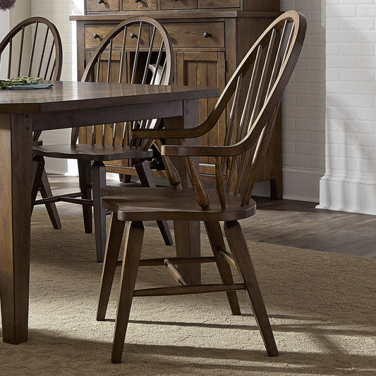 Hearthstone Ridge - Windsor Back Arm Chair - Hornell Furniture Outlet
