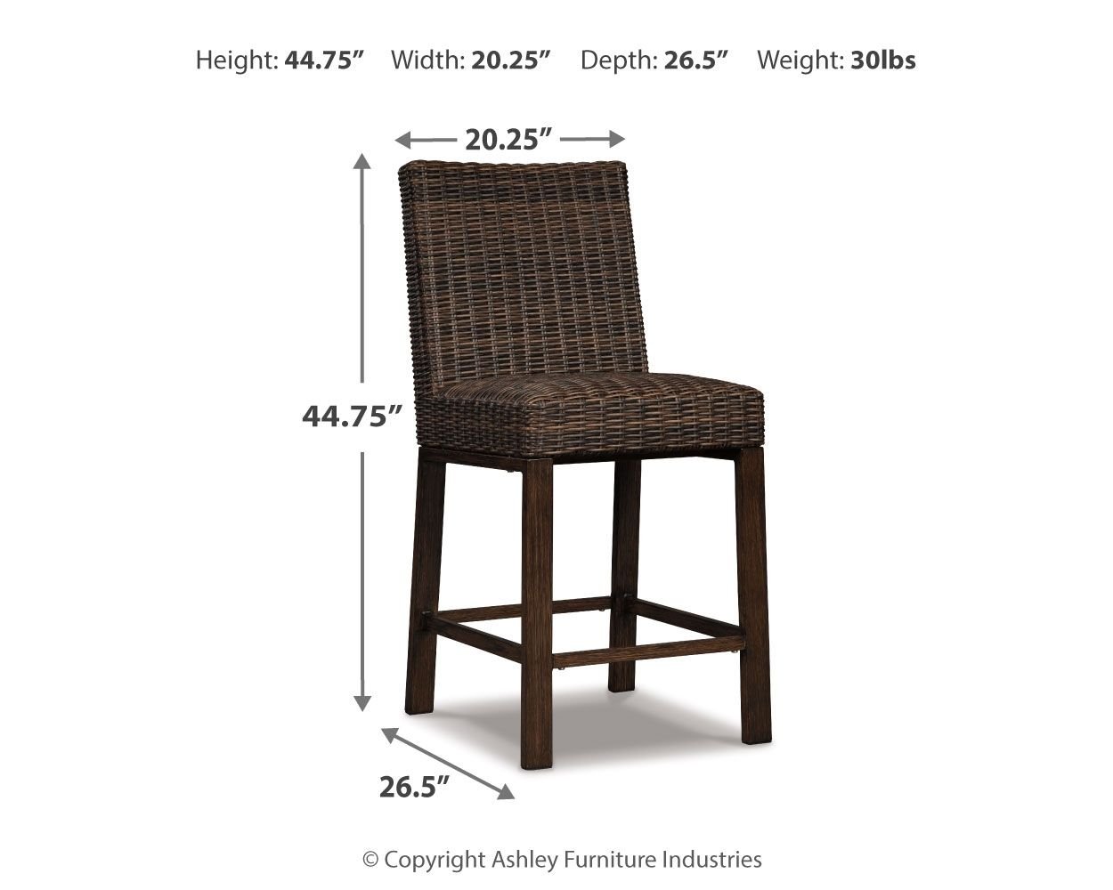 Paradise Trail - Barstool (Set of 2) - Medium Brown - Hornell Furniture Outlet