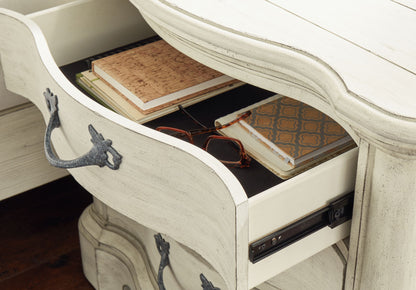 Arlendyne - Antique White - Three Drawer Night Stand - Hornell Furniture Outlet