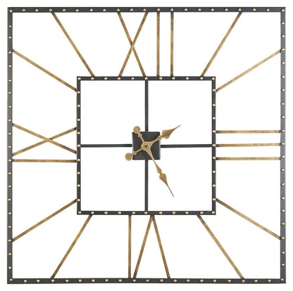 Thames - Black / Gold Finish - Wall Clock - Hornell Furniture Outlet