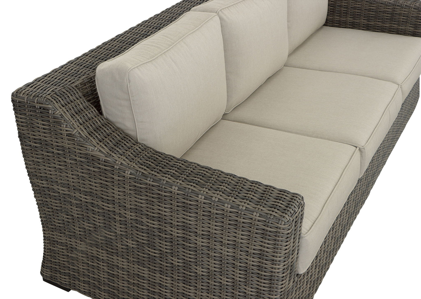 Jones - Outdoor Resin Wicker Sofa - Brown - Hornell Furniture Outlet