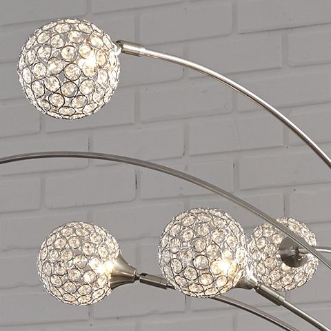 Winter - Silver Finish - Metal Arc Lamp - Hornell Furniture Outlet