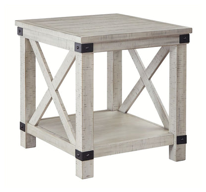 Carynhurst - Whitewash - Rectangular End Table - Hornell Furniture Outlet