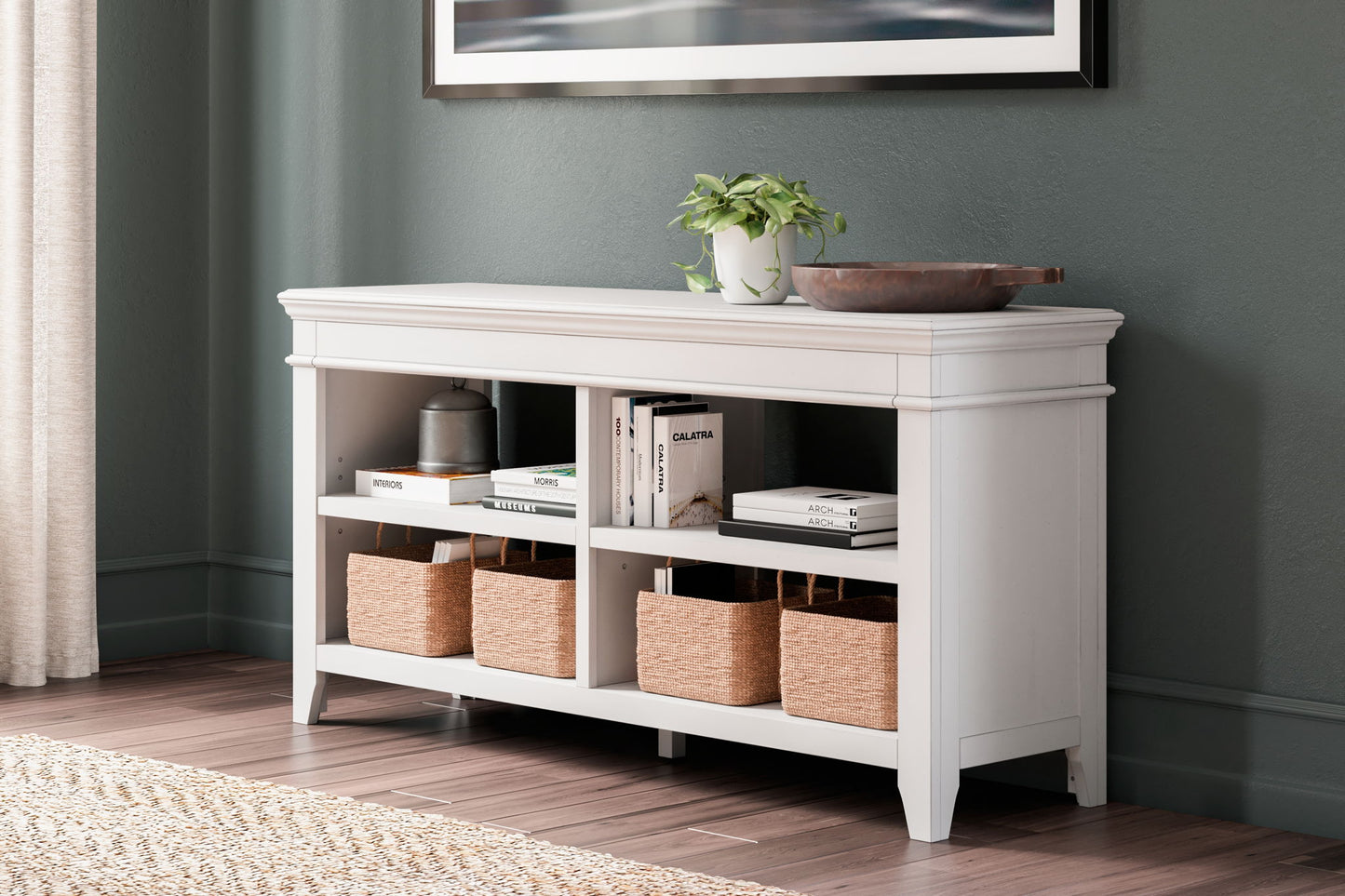 Kanwyn - Whitewash - Credenza - Hornell Furniture Outlet