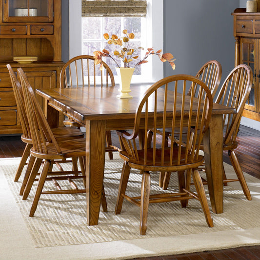 Treasures - Rectangular Leg Table - Light Brown - Hornell Furniture Outlet