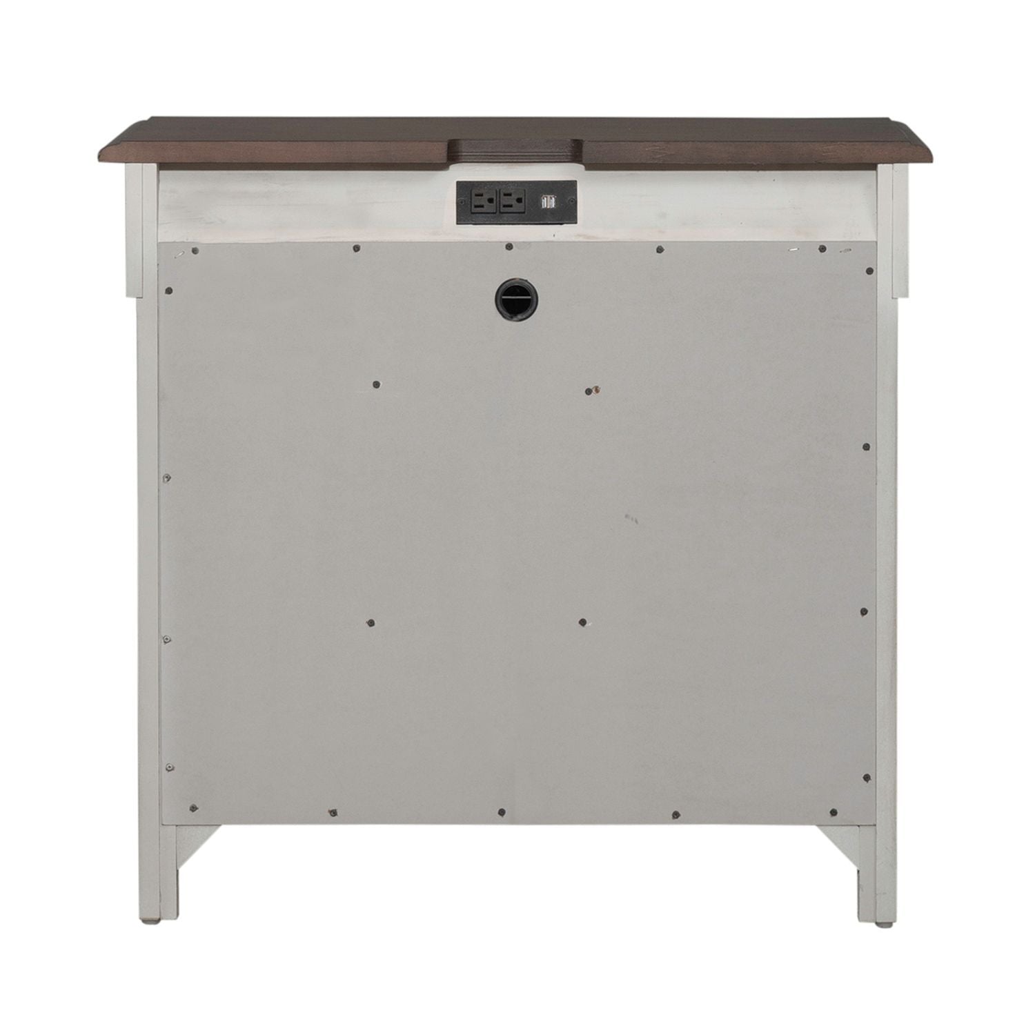 Ivy Hollow - 3 Drawer Bedside Chest With Charging Station - White - Hornell Furniture Outlet