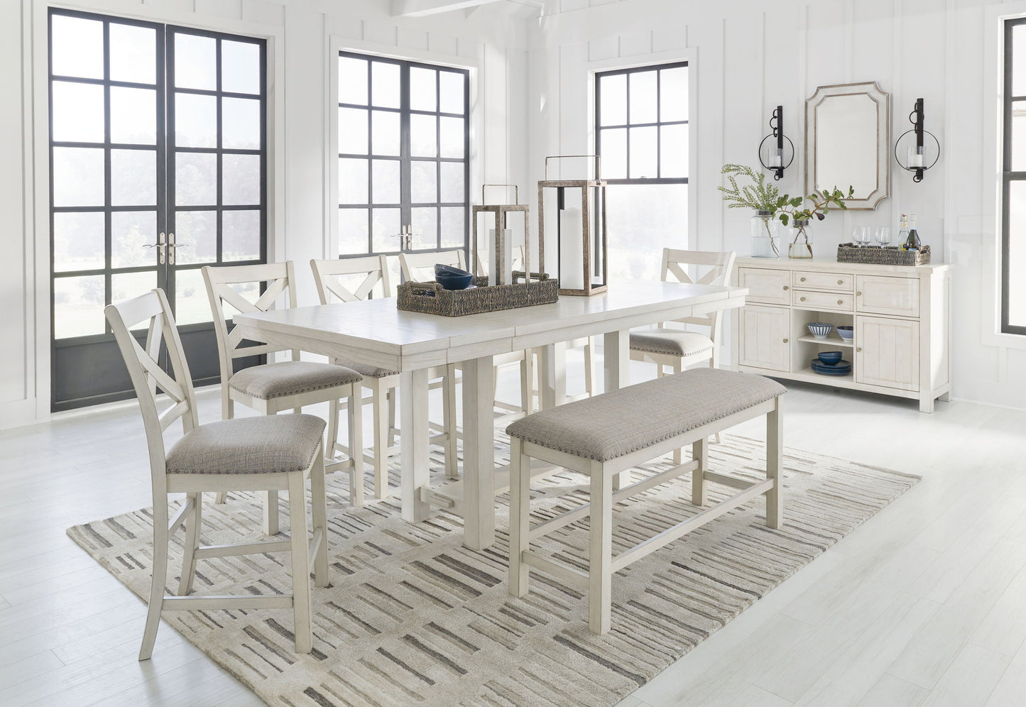 Robbinsdale - Rectangular Counter Height Dining Extension Table Set - Hornell Furniture Outlet