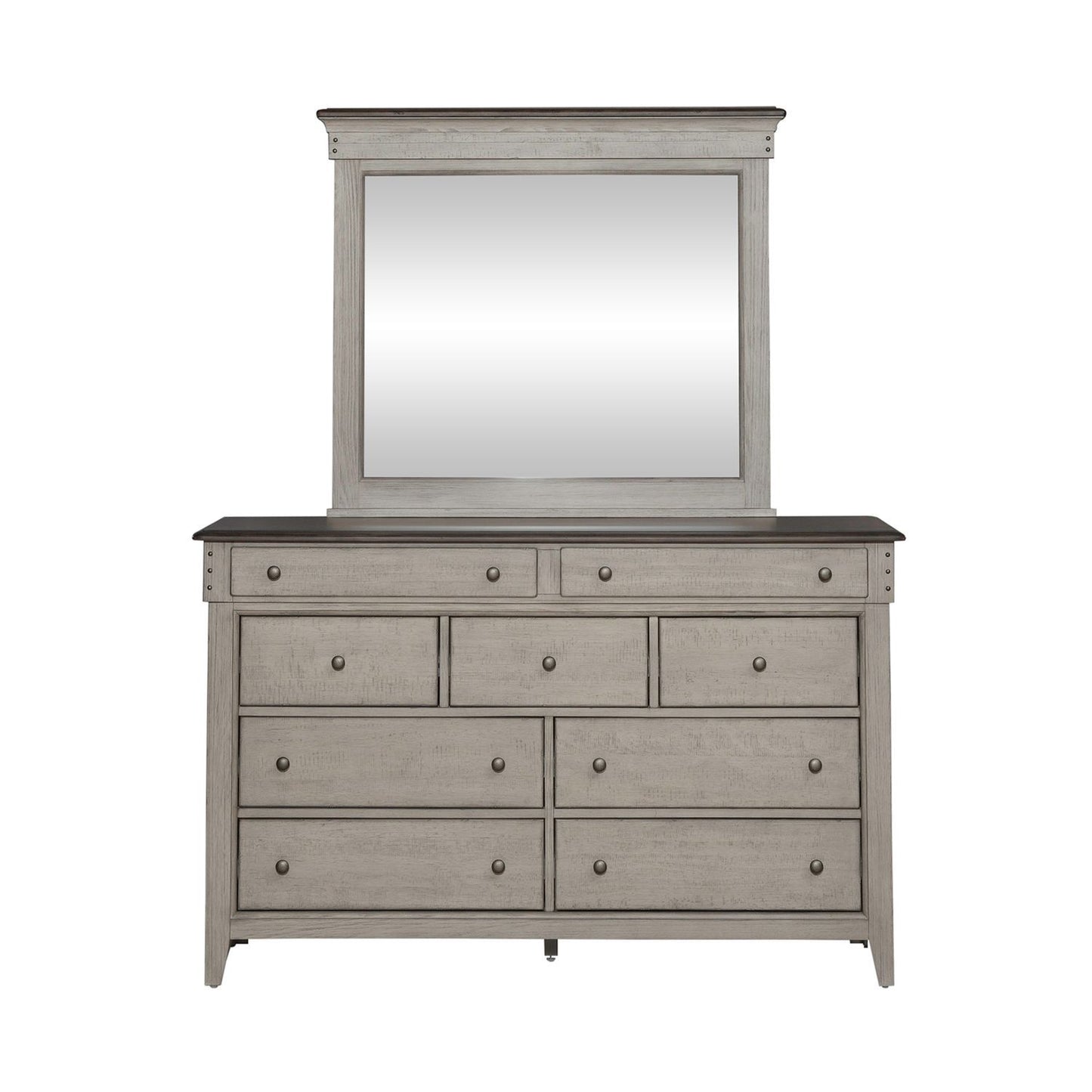 Ivy Hollow - Dresser & Mirror - White - Hornell Furniture Outlet