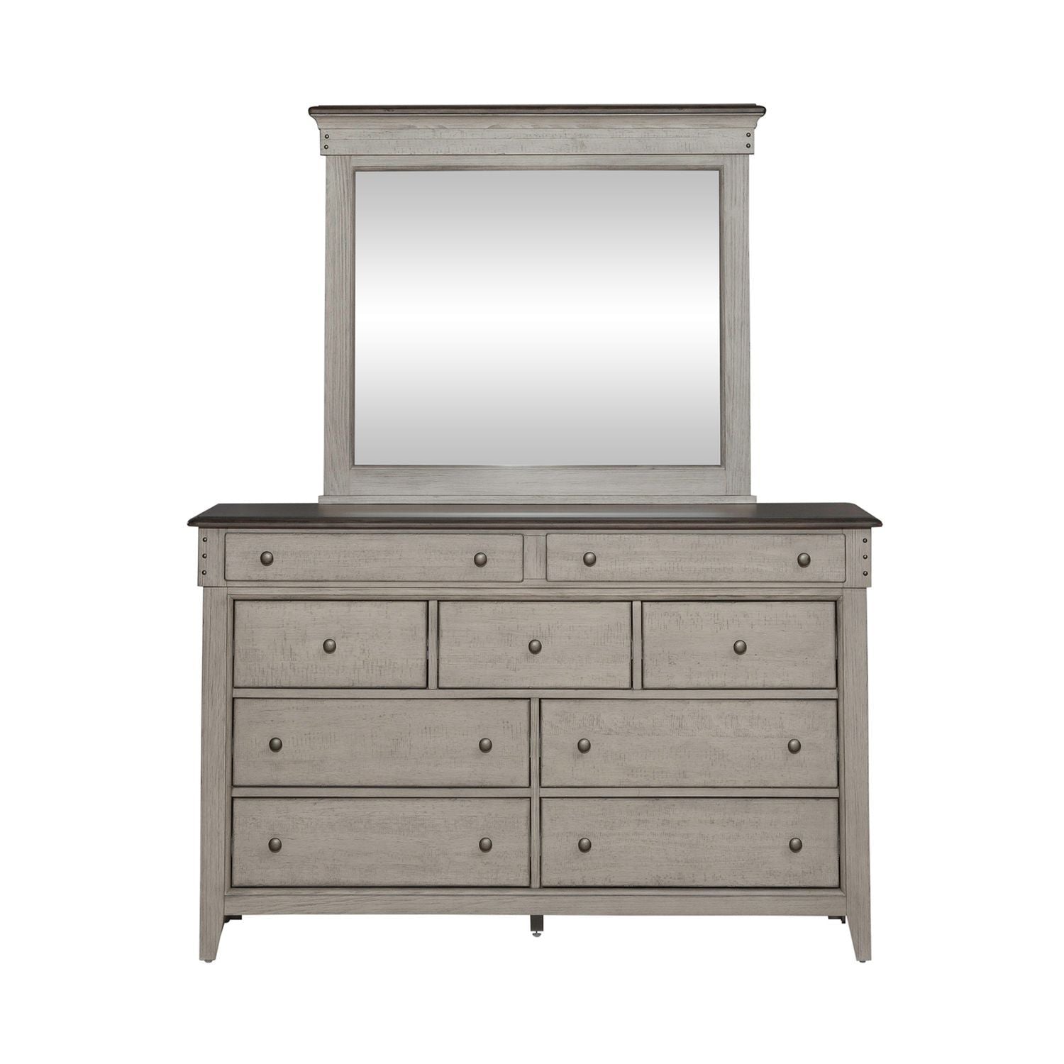 Ivy Hollow - Dresser & Mirror - White - Hornell Furniture Outlet