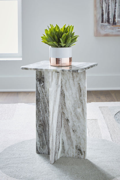 Keithwell - Gray - Square Accent Table - Hornell Furniture Outlet