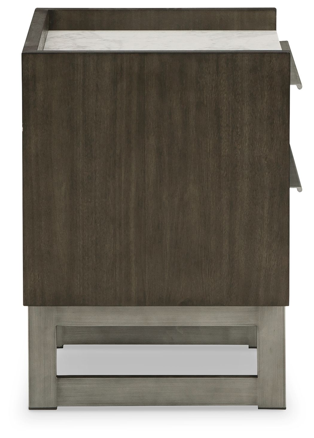 Arkenton - Grayish Brown / White - Two Drawer Night Stand - Hornell Furniture Outlet