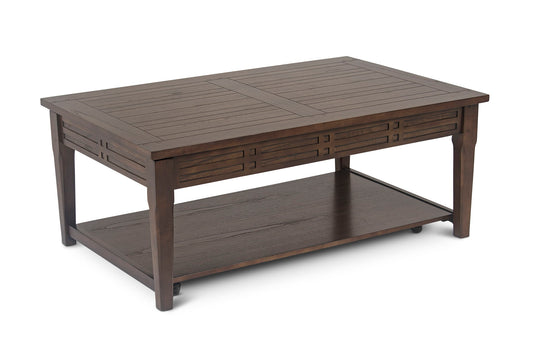 Crestline - Lift Top Cocktail - Brown - Hornell Furniture Outlet
