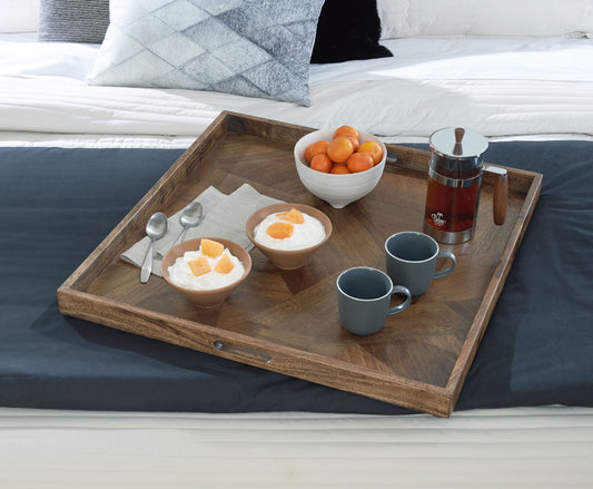 Heddford - Brown - Tray - Hornell Furniture Outlet