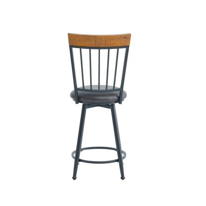 Tyler - Swivel Counter Chair (Set of 2) - Dark Gray - Hornell Furniture Outlet