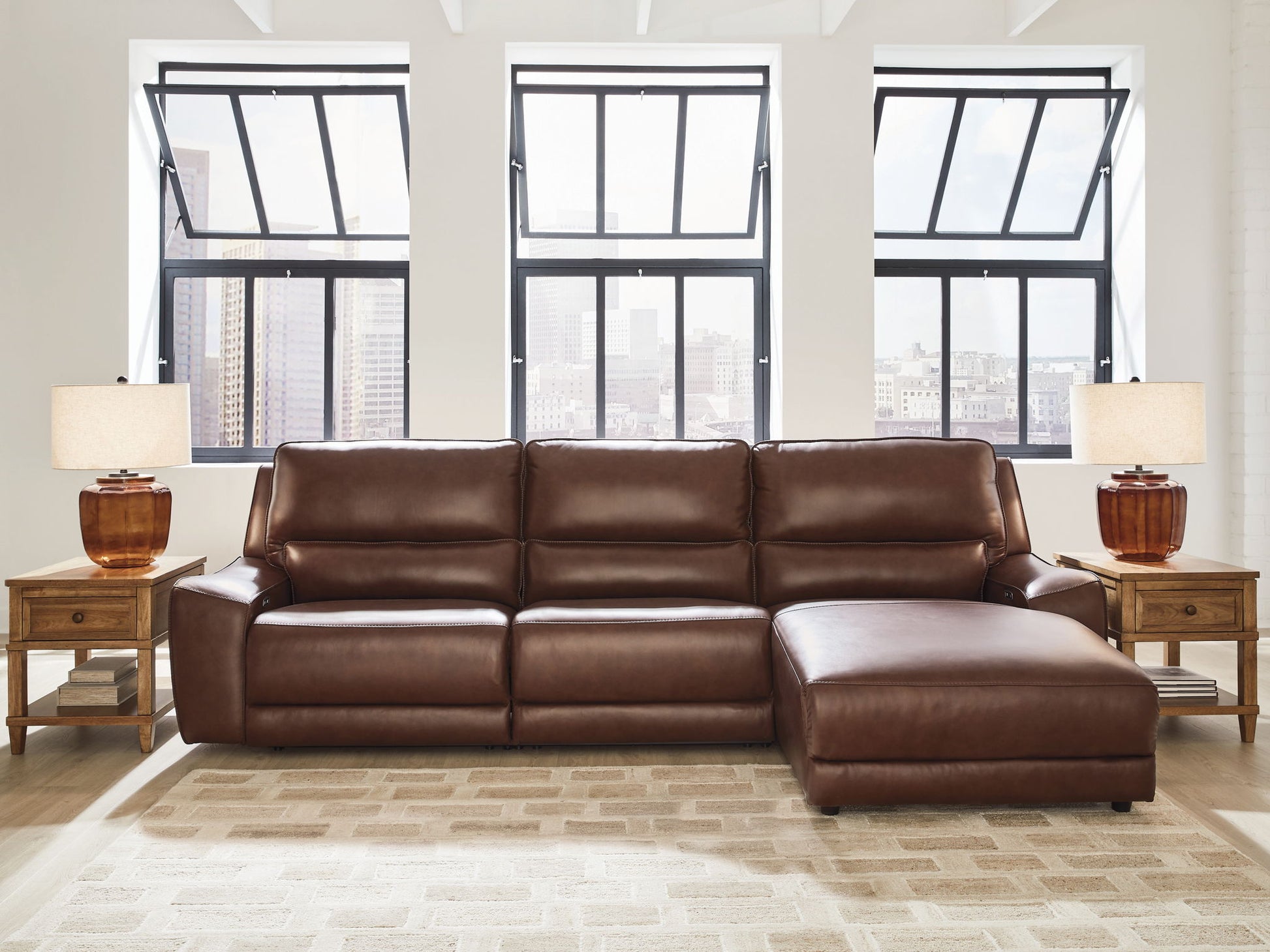 DeepWakes - Power Reclining Sectional - Hornell Furniture Outlet