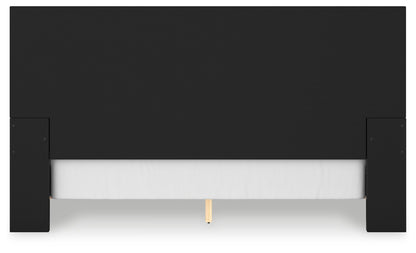 Londer - Black - King Panel Bed - Hornell Furniture Outlet
