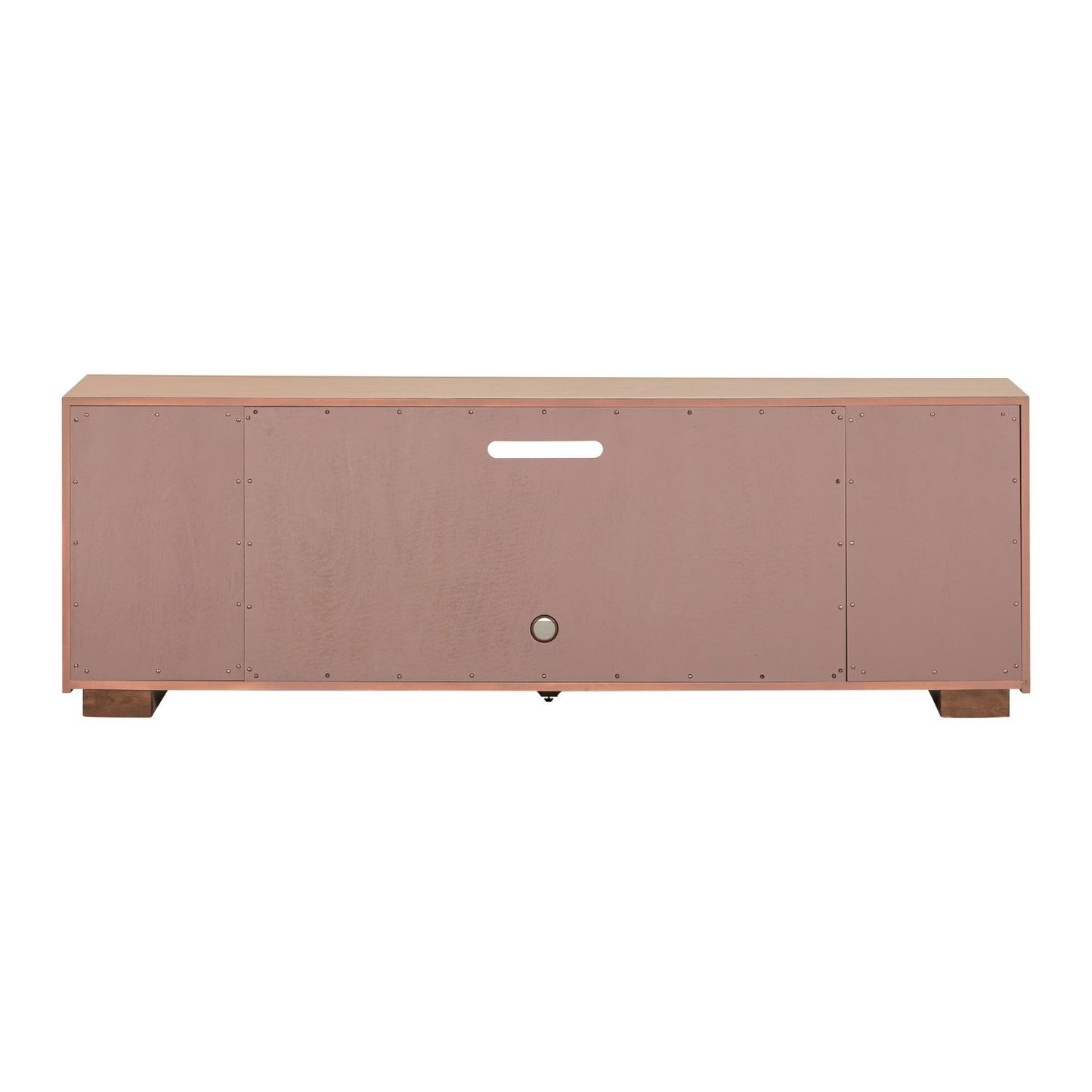 Fireplace TV Consoles - 84'' Fireplace TV Console Multiplees - Light Brown - Hornell Furniture Outlet