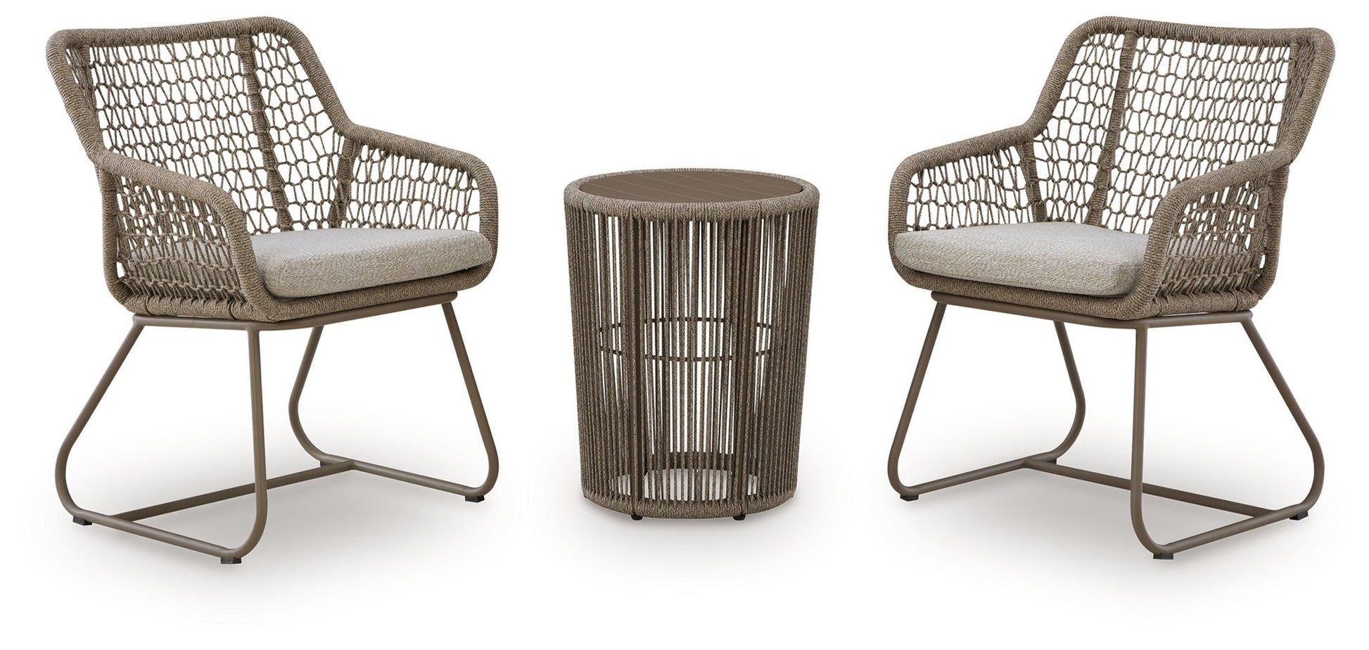 Majors Beach - Outdoor Table And 2 Chairs (Set of 3) - Beige - Hornell Furniture Outlet