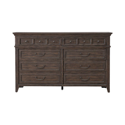 Paradise Valley - 8 Drawer Dresser - Dark Brown - Hornell Furniture Outlet