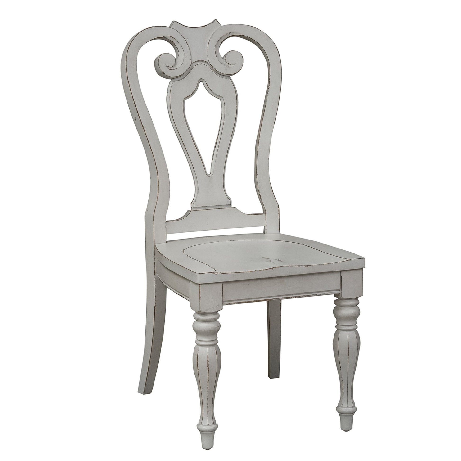 Magnolia Manor - Splat Back Side Chair - White - Hornell Furniture Outlet