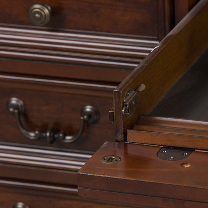 Brayton Manor - Jr Executive Desk - Dark Brown - Hornell Furniture Outlet