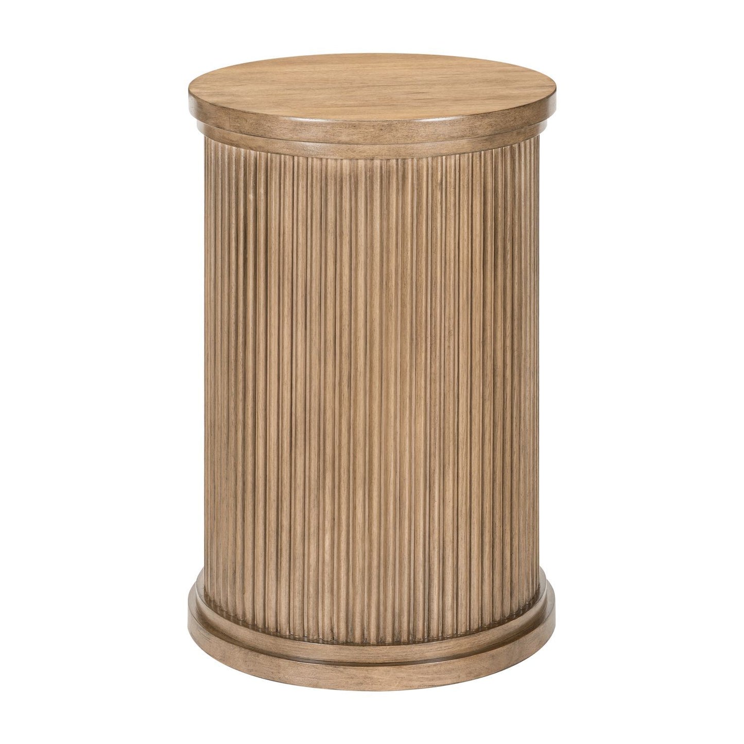 Haven Hills - Round Chairside Table - Camel Beige - Hornell Furniture Outlet