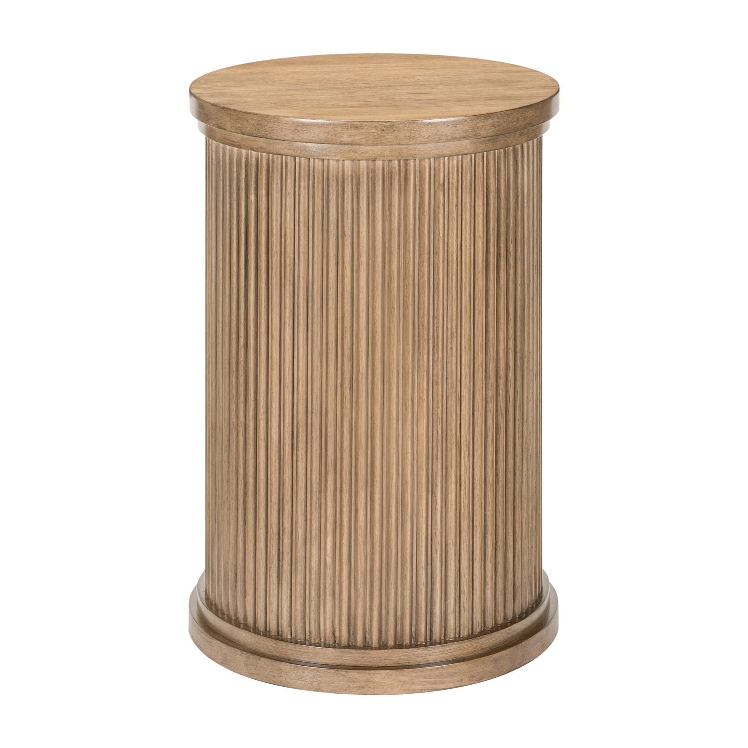 Haven Hills - Round Chairside Table - Camel Beige - Hornell Furniture Outlet