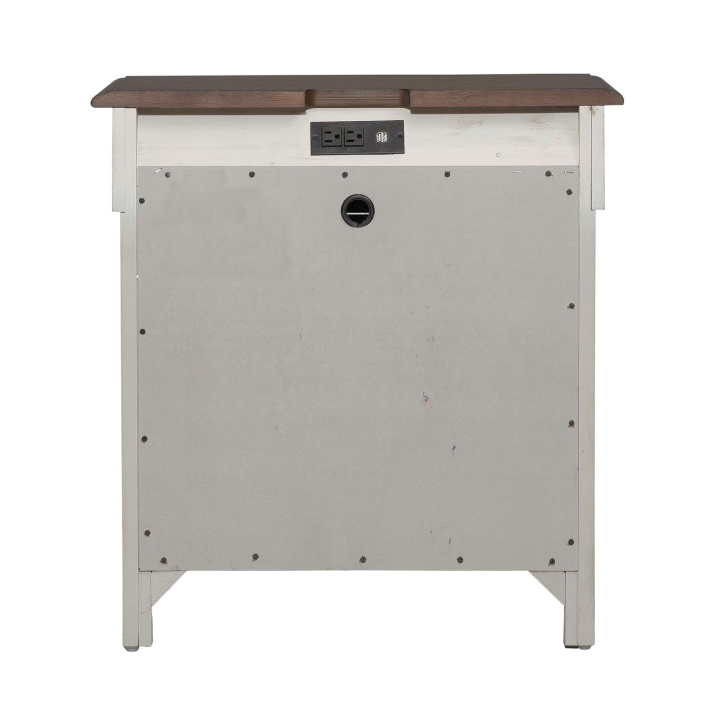 Ivy Hollow - 3 Drawer Nightstand With Charging Station - White - Hornell Furniture Outlet