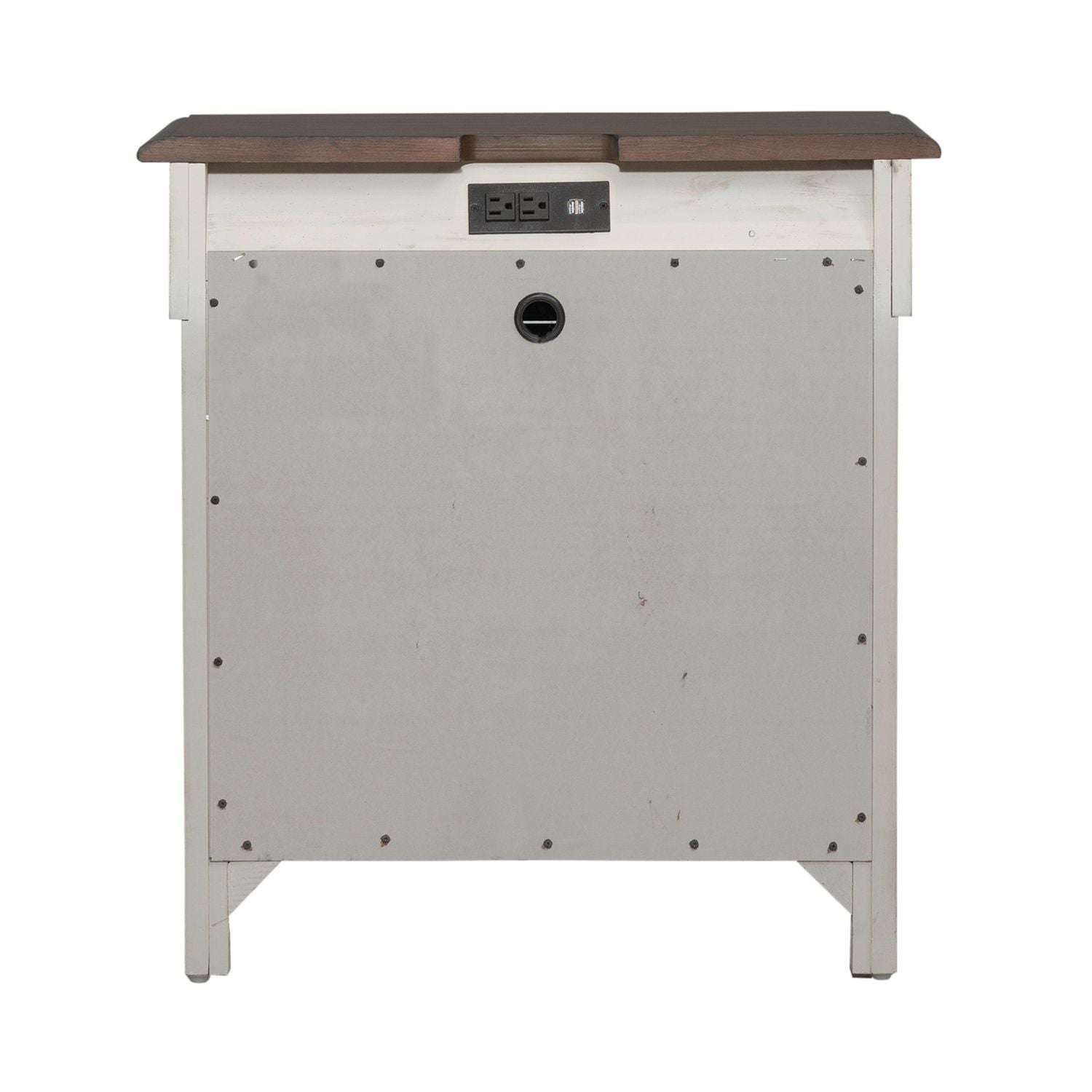 Ivy Hollow - 3 Drawer Nightstand With Charging Station - White - Hornell Furniture Outlet