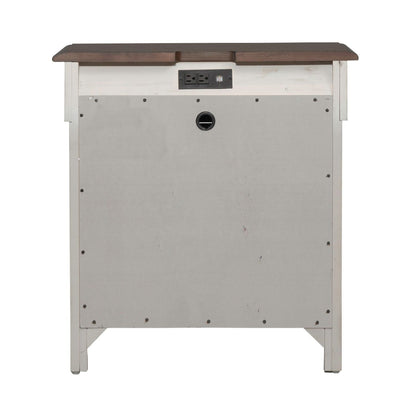 Ivy Hollow - 3 Drawer Nightstand With Charging Station - White - Hornell Furniture Outlet