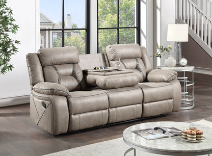 Tyson - Reclining Glider Console - Pearl Silver - Hornell Furniture Outlet