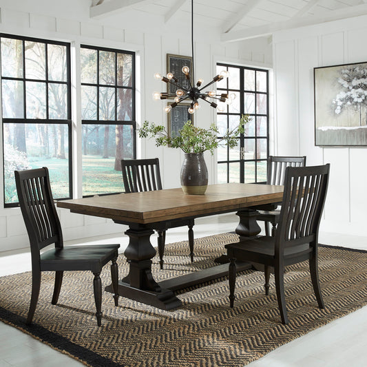 Harvest Home - Trestle Table Set - Hornell Furniture Outlet