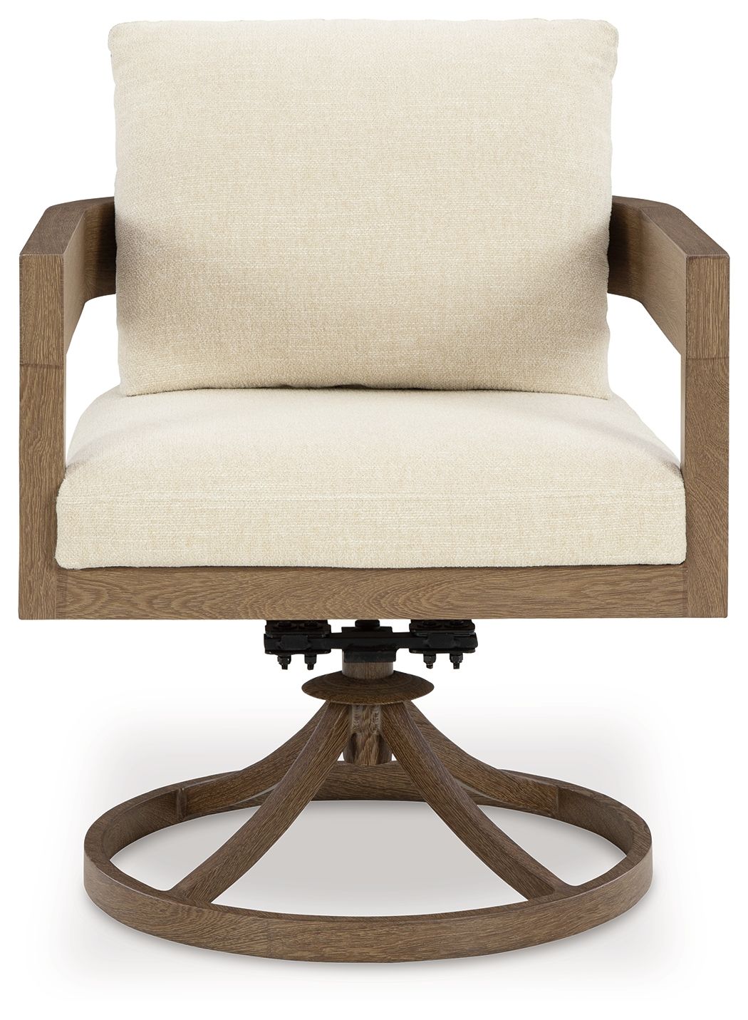 Serene Bay - Dark Brown / White - Swivel Chair With Cushion (Set of 2) - Hornell Furniture Outlet