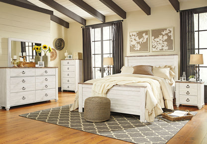 Willowton - Dresser, Mirror - Hornell Furniture Outlet