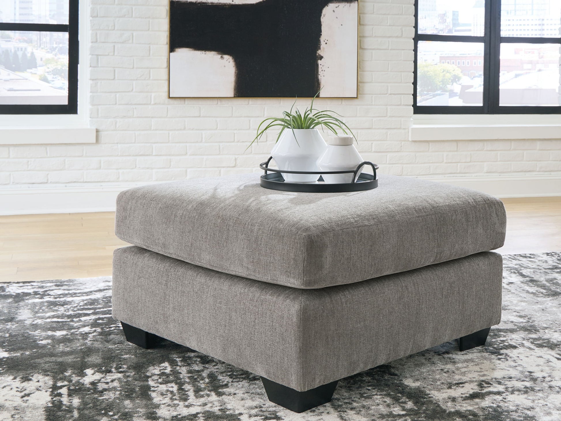 Lanelly - Alloy - Oversized Accent Ottoman - Hornell Furniture Outlet
