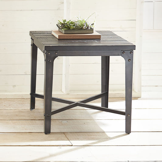 Sherlock - Square End Table - Dark Brown - Hornell Furniture Outlet