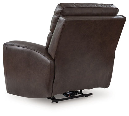 Crossplex - Smoke - Power Recliner / Adjustable Headrest - Hornell Furniture Outlet