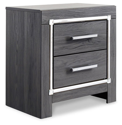 Lodanna - Two Drawer Night Stand - Gray - Hornell Furniture Outlet
