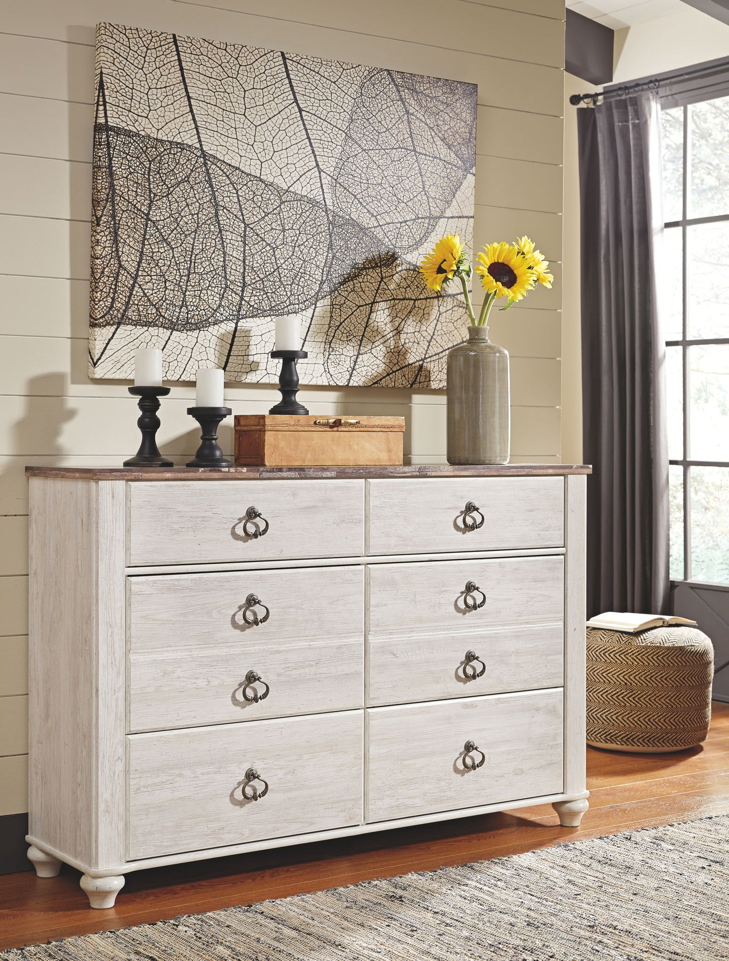 Willowton - Dresser, Mirror - Hornell Furniture Outlet