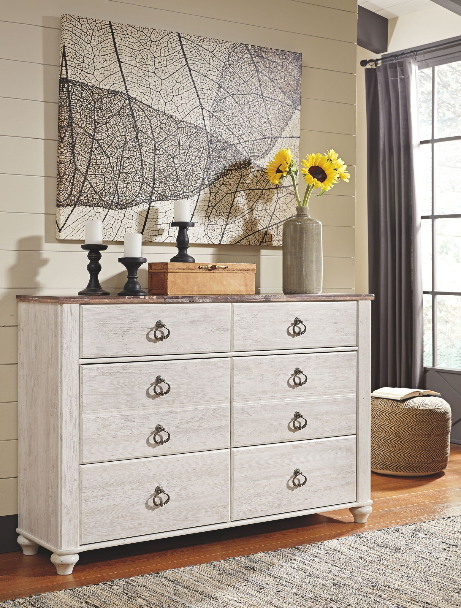 Willowton - Dresser, Mirror - Hornell Furniture Outlet