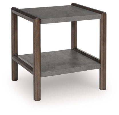 Kallenny - Brown / Gray - Rectangular End Table - Hornell Furniture Outlet