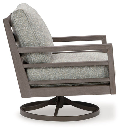 Hillside Barn - Gray / Brown - Swivel Lounge W/ Cushion - Hornell Furniture Outlet