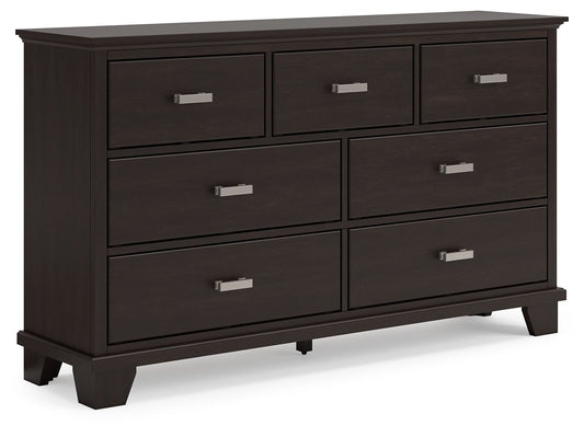Covetown - Dark Brown - Dresser - Hornell Furniture Outlet